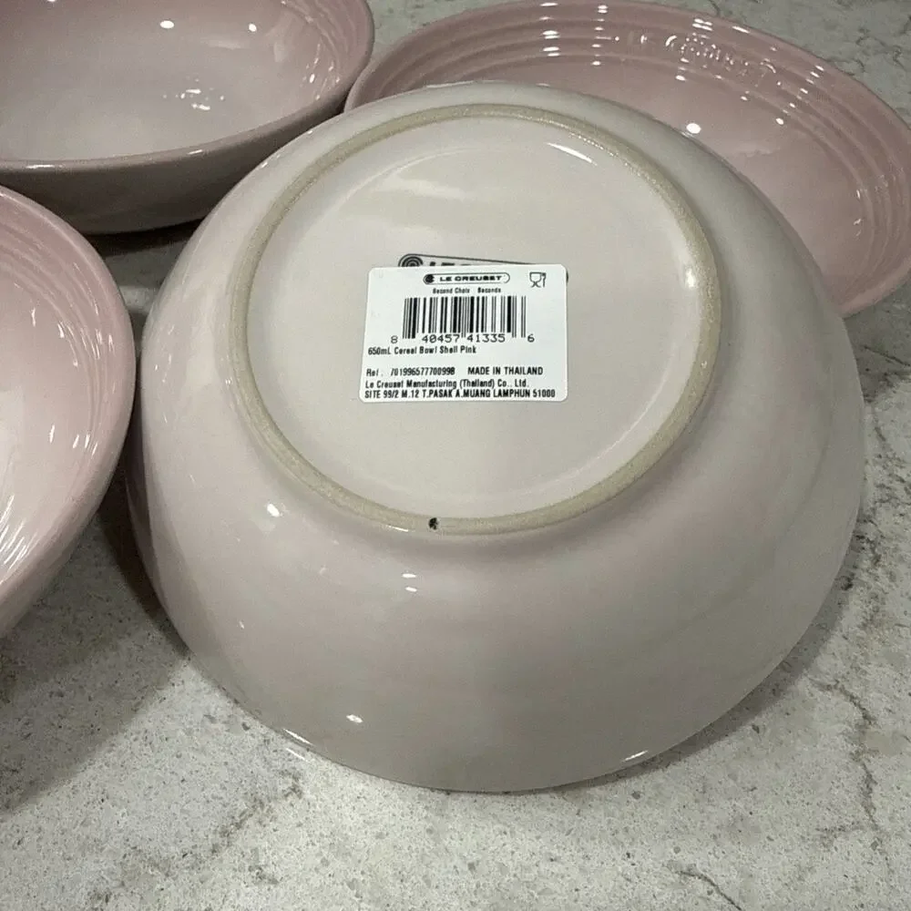 Set 4 Le Creuset SHELL PINK Stoneware 7